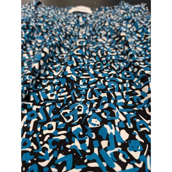 Calvin Klein Sleeveless Blue, Black, and White Print Top Women's Size Small - Picture 4 of 5